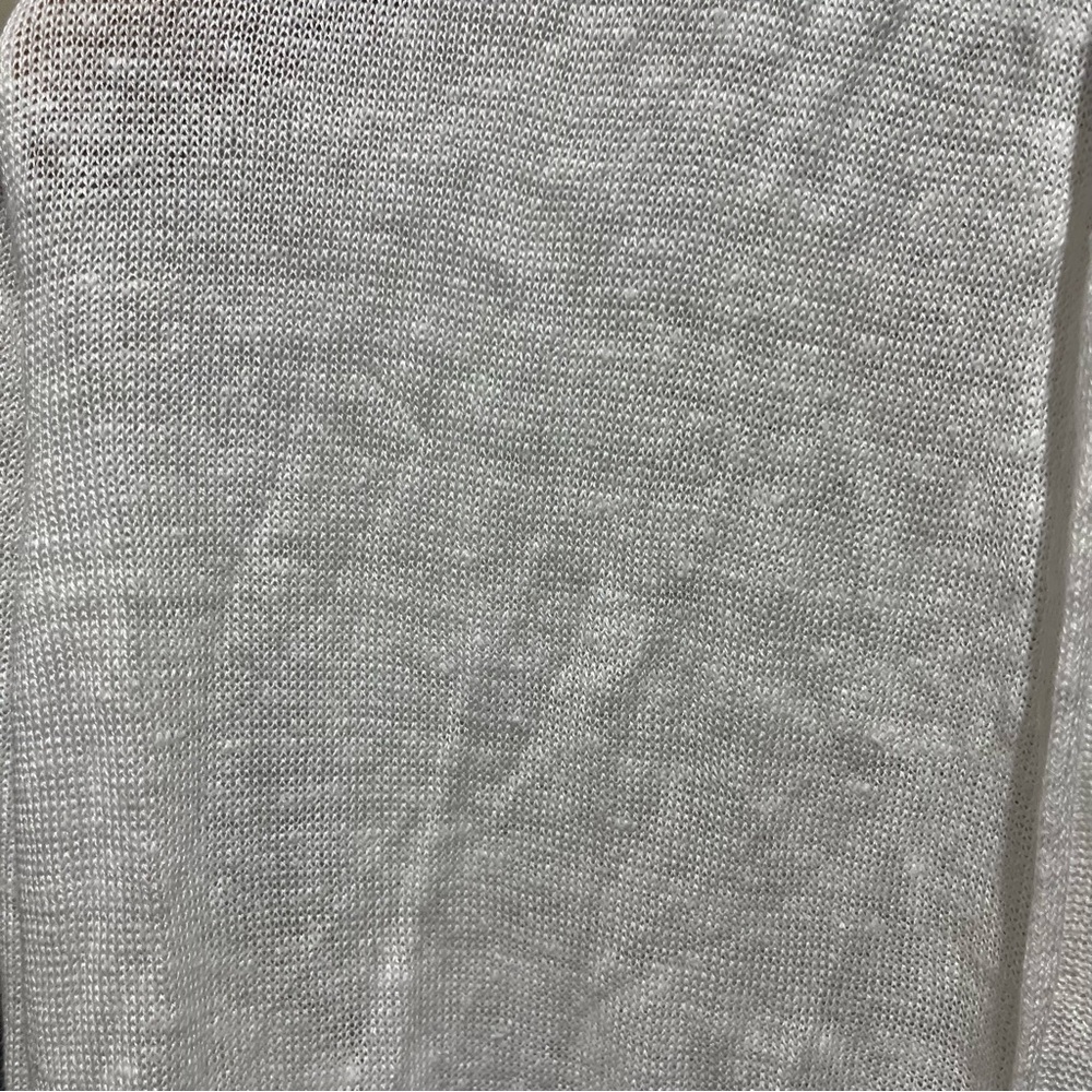 Rachel Zoe White 100% Linen Long Line Open Front Cardigan - Picture 8 of 12